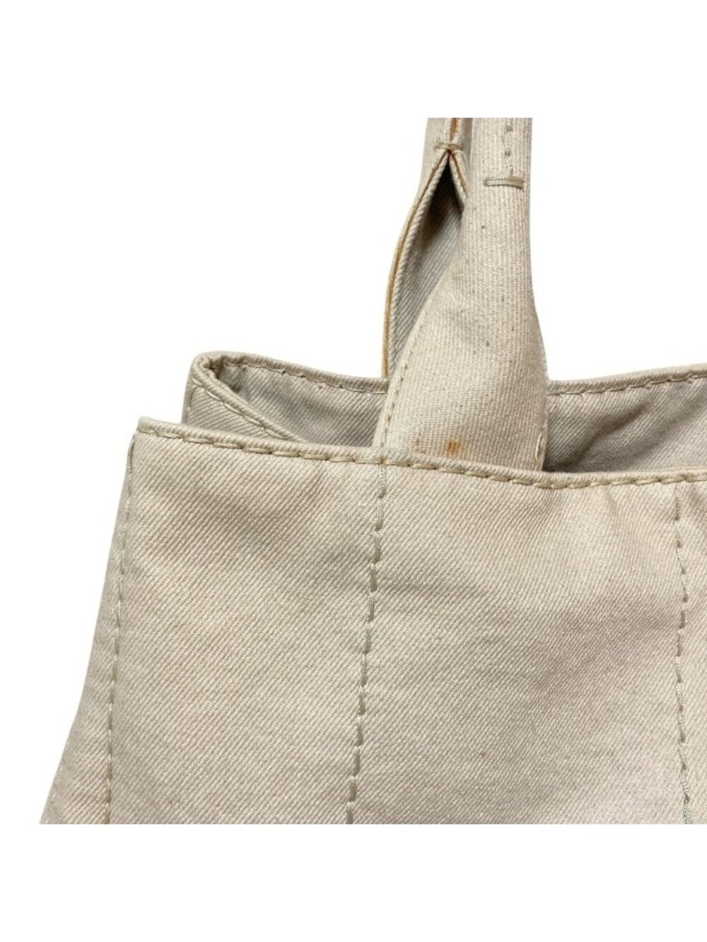 Prada Canapa Denim Tote Beige - Picture 7 of 15